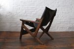 Fuugs Sling Chair | Accent Chair in Chairs by Fuugs. Item made of oak wood with canvas works with mid century modern & contemporary style