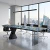Galactic Luminescence Marble Conference & Dining Desk/Table | Communal Table in Tables by Dynasty Artisan. Item composed of wood & marble compatible with contemporary and japandi style