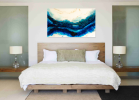 'RIVER' - Luxury Epoxy Resin Abstract Artwork | Oil And Acrylic Painting in Paintings by Christina Twomey Art + Design. Item made of synthetic