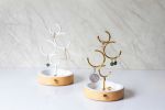 Hoop Jewelry Holder & Organizer - White | Decorative Tray in Decorative Objects by Kitbox Design. Item made of wood with metal works with minimalism & art deco style