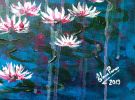 Water lilies in Venice | Oil And Acrylic Painting in Paintings by Elena Parau