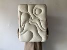 ‘Linger’ | Wall Sculpture in Wall Hangings by Greyya Jay. Item made of oak wood with cement works with minimalism & japandi style