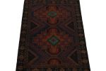 Vintage Baluch Afghan rug in Polychromatic Patterns | Area Rug in Rugs by Rug and Kilim
