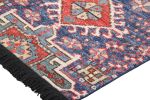 Rug & Kilim’s Tribal Rug in Blue and Red with Primitivist | Area Rug in Rugs by Rug and Kilim