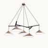 Emily Group of Five Pendant Light – Dark Bronze Semi-Matte | Pendants by MOSS Objects. Item made of oak wood & steel compatible with contemporary and modern style