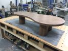 Flaque Coffee Table in the Style of Jean Royère | Tables by Wooden Imagination. Item composed of walnut compatible with modern style