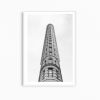 Minimalist black and white "Flatiron Building" photograph | Photography by PappasBland. Item made of paper works with mid century modern & contemporary style