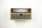 Aby Cloud White Dark Grey | Floating Table in Tables by Curly Woods. Item made of oak wood & concrete compatible with modern style