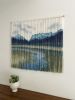 Mount Timpanogos Fiber Art Tapestry | Sleeping Princess Utah | Wall Hangings by Wallflowers Hanging Art. Item made of oak wood with wool works with boho & mid century modern style