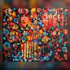Soleil de Feu | Mixed Media by KARDIMAGO. Item made of canvas with synthetic