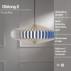 Oblong 2 - Royal Blue | Pendants by FIG Living. Item made of paper compatible with minimalism and japandi style