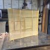 Hand-Forged-Mondrian-(esque) Fireplace Screen | Fireplaces by Kramer Design Studio / Randall Kramer. Item composed of brass