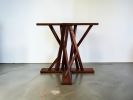 Walnut dining table pedestal base | Tables by Van Werden Designs. Item composed of walnut in mid century modern or eclectic & maximalism style