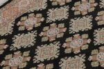 Vintage Bokhara Rug in Black with Geometric Patterns | Area Rug in Rugs by Rug and Kilim