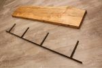 Big Leaf Maple Live Edge Floating Shelf | Hardware & Bracket | Shelving in Storage by SAW Live Edge. Item made of maple wood