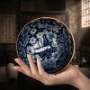 Wood-fired  Mille-fleurs Qinghua Porcelain Tea/Coffee bowl | Decorative Bowl in Decorative Objects by Dynasty Artisan. Item made of ceramic works with eclectic & maximalism & asian style