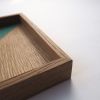"Square town" wood & leather storage tray | Decorative Tray in Decorative Objects by Sophie Gailliot & Richard Pontais. Item composed of wood & leather