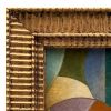Contemporary Abstract Oil Painting in Vintage Frame | Oil And Acrylic Painting in Paintings by Suzanne Nicoll Studio. Item made of wood works with boho & minimalism style
