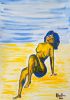 Colours of sensuality 5, Colores de Sensualidad 5 | Oil And Acrylic Painting in Paintings by Elena Parau. Item made of paper works with minimalism & contemporary style