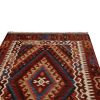 Vintage Mid-Century Fetiye Crimson Wool Kilim Rug | Area Rug in Rugs by Rug and Kilim