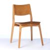 Post-Modern Style Aurora Sculpted Chair in Natural Finish | Dining Chair in Chairs by SIMONINI. Item made of walnut with leather