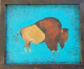 Copper Buffalo | Oil And Acrylic Painting in Paintings by Liz Johnston. Item made of canvas with synthetic