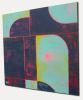 Circle in circle black & Blue | Oil And Acrylic Painting in Paintings by Ronald Hunter. Item composed of canvas and synthetic