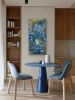 Blue Daze Original Oil Abstract | Oil And Acrylic Painting in Paintings by Strokes by Red - Red (Linda Harrison)