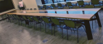 30' Elm River Conference Table | Tables by Where Wood Meets Steel | McKinsey & Company in Denver. Item composed of wood and steel in industrial or modern style