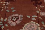Rug & Kilim’s Chinese Art Deco Square Rug, Vibrant Florals | Area Rug in Rugs by Rug and Kilim
