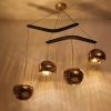 Iris Chandelier | Chandeliers by lightexture. Item made of wood with brass works with boho & minimalism style