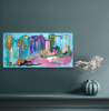 Cat Planet | Oil And Acrylic Painting in Paintings by Jacob von Sternberg Large Abstracts. Item composed of canvas & synthetic
