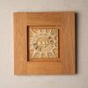 Mayan Sun Ceramic Wall Art | Wall Sculpture in Wall Hangings by Clare and Romy Studio. Item composed of ceramic in boho or mid century modern style