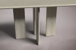 Luna Rectangular Travertine Dining Table | Tables by HamamDecor LLC. Item composed of marble compatible with mediterranean and modern style