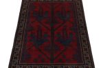 Rug & Kilim’s Baluch Tribal Rug in Red with Burgundy | Area Rug in Rugs by Rug and Kilim
