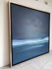 Ocean II - Framed Original Painting on Canvas, 24"x24" | Oil And Acrylic Painting in Paintings by 330art. Item composed of canvas and synthetic in contemporary or country & farmhouse style