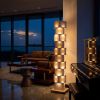 Prastambh Sculptural Clay Floor Lamp | Lamps by Naaya Studio. Item composed of wood and stoneware in minimalism or contemporary style