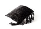 Fringe Pillow | Pillows by Moses Nadel. Item made of fabric with leather