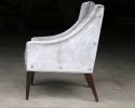 Lucina Lounge Chair with Arms, from Kravet with Buttons | Chairs by Costantini Design. Item made of fabric with steel