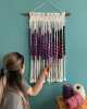 Macrame Wall Hanging, Boho Wall Decor, Yarn Tapestry | Wall Hangings by Sepi. Item made of bamboo & cotton compatible with boho and country & farmhouse style