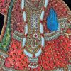 Lakshmi Narayana Hand Embroidered Bejewelled Installation of | Embroidery in Wall Hangings by MagicSimSim