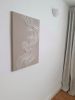 Peace | Tapestry in Wall Hangings by Saskia Saunders. Item made of linen with fiber works with minimalism & contemporary style