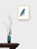 Swallow No. 59 : Original Watercolor Painting | Paintings by Elizabeth Becker. Item made of paper works with minimalism & contemporary style