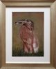 Don't be Shy - pastel painting of a grooming hare | Mixed Media by Ivan Jones Artist. Item composed of paper and synthetic in traditional style
