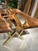Custom Live Edge Epoxy Dine Table, Kitchen Table | Dining Table in Tables by Gül Natural Furniture. Item composed of wood in mid century modern or country & farmhouse style
