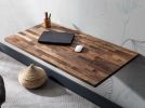 Walnut Space Saver Folding Floating Desk, Folding Table | Tables by Halohope Design. Item made of walnut with steel works with minimalism & modern style