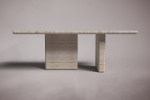 Rectangular Travertine Marble Dining Table | Tables by HamamDecor LLC