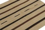 Handwoven Vintage Kilim Beige-Brown Stripe Patterns | Area Rug in Rugs by Rug and Kilim