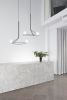 Na Linii sculptural pendant by Svitanok | Pendants by SVITANOK by Artem Zakharchenko. Item made of fabric & steel compatible with boho and minimalism style