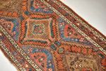 Rusty & French Blue Antique Tribal Village Rug | Runner Rug in Rugs by The Loom House. Item made of fabric with fiber